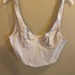 Fashion Nova take control corset top beige size M